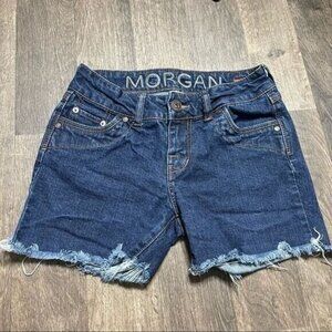 dELIA*S Dark Blue Cutoff Jeans Shorts style name " Morgan" Size 3/4